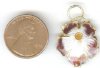 1 22x19mm Dark Purple Cloisonné Flower Pendant